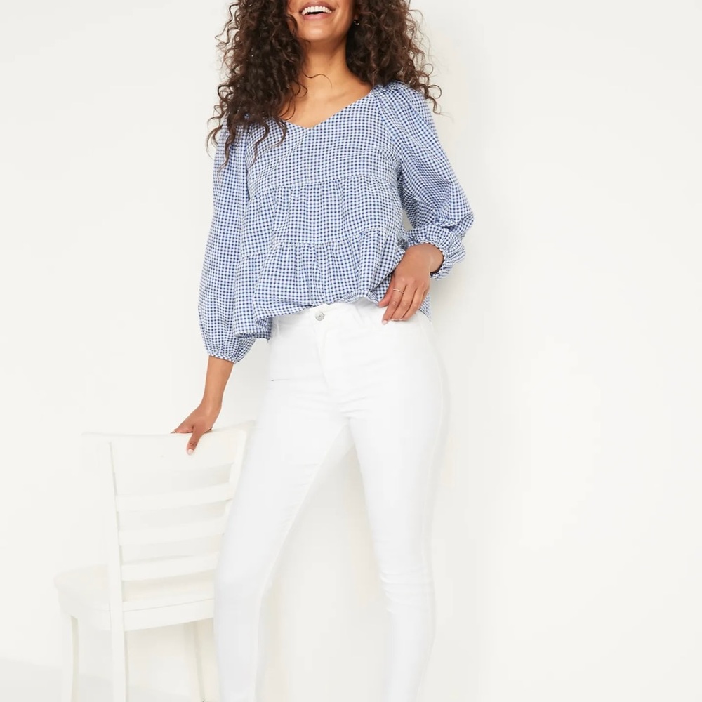 Old Navy Super Skinny Jeans Size 6 White Excellent Condition - Picture 8 of 10